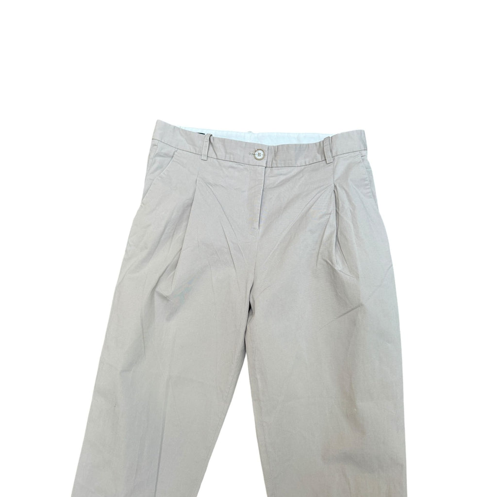 Beige Cotton Slim Fit pants