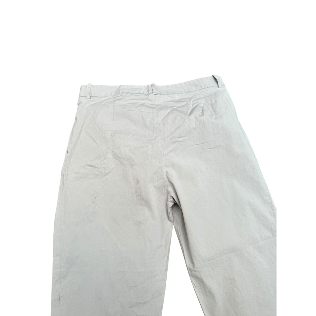 Beige Cotton Slim Fit pants