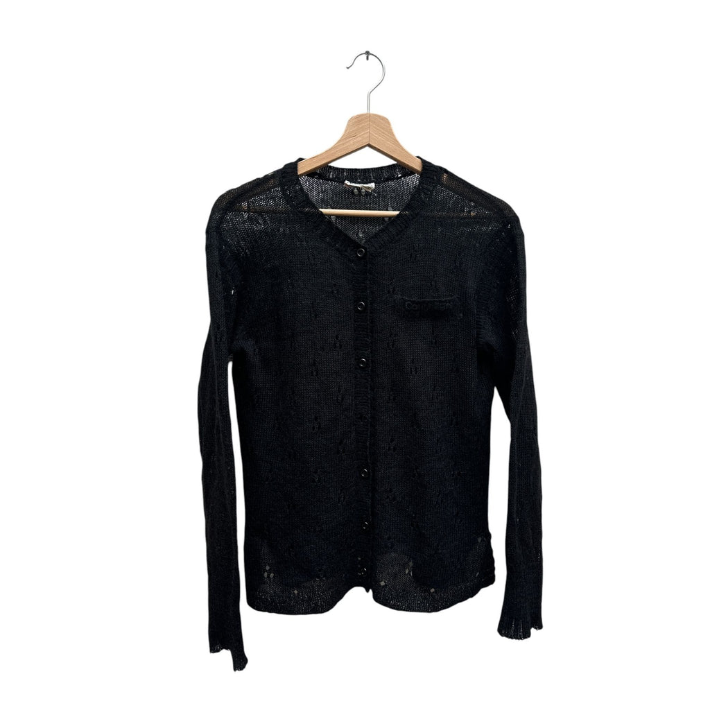 Black Wool Cardigan