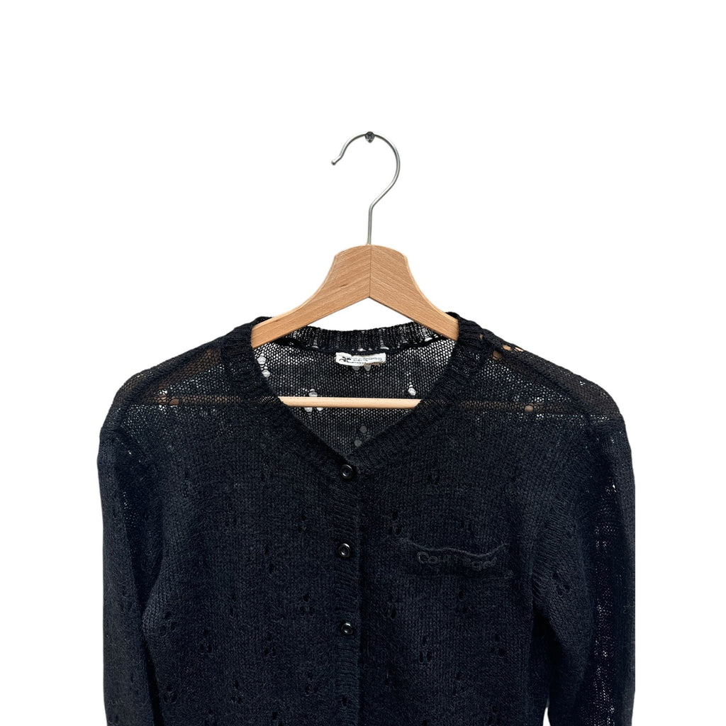 Black Wool Cardigan