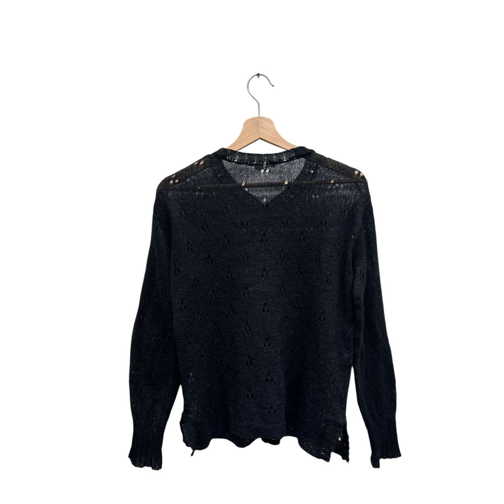 Black Wool Cardigan