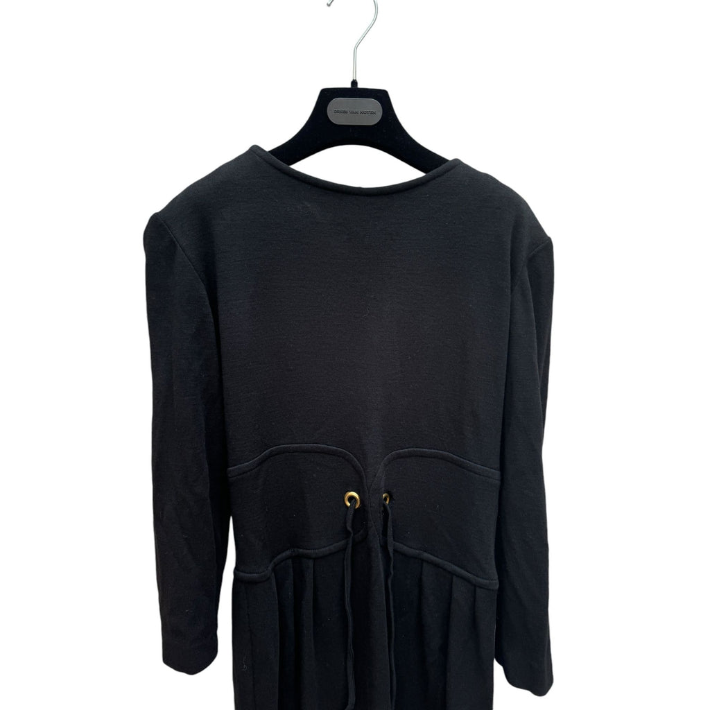 Hiver 1992 Black Wool Dress