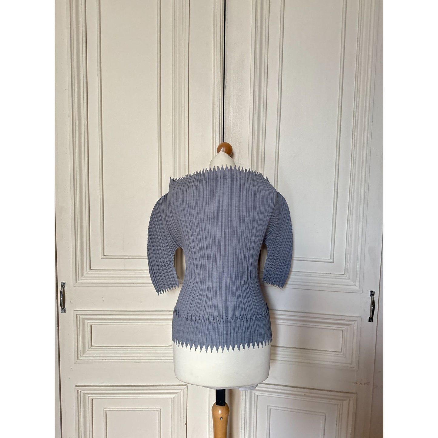 SS1990 “Icy” Plissé Sculptural Top