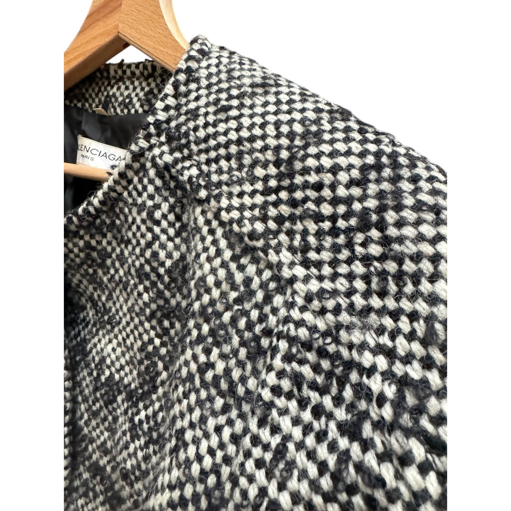 Grey Wool Houndstooth Mohair Wool Jacket