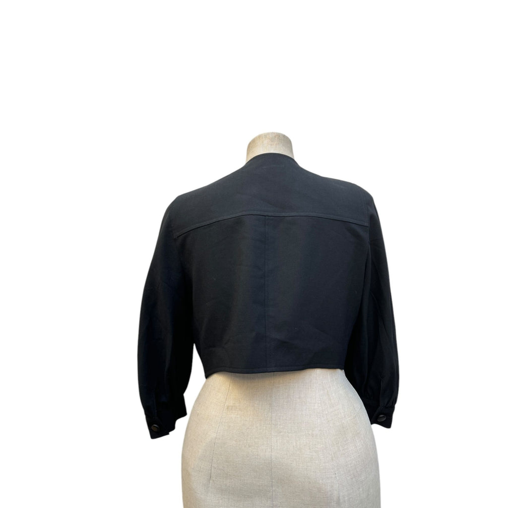 Vintage Black Wool Quadrille Jacket