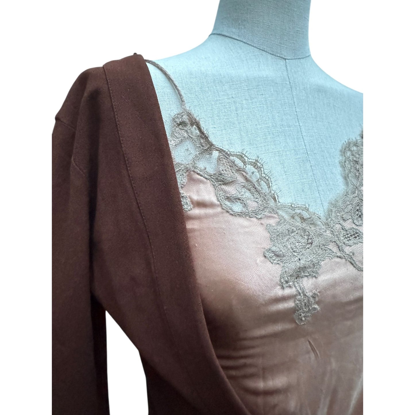 Vintage Brown Wool Dress