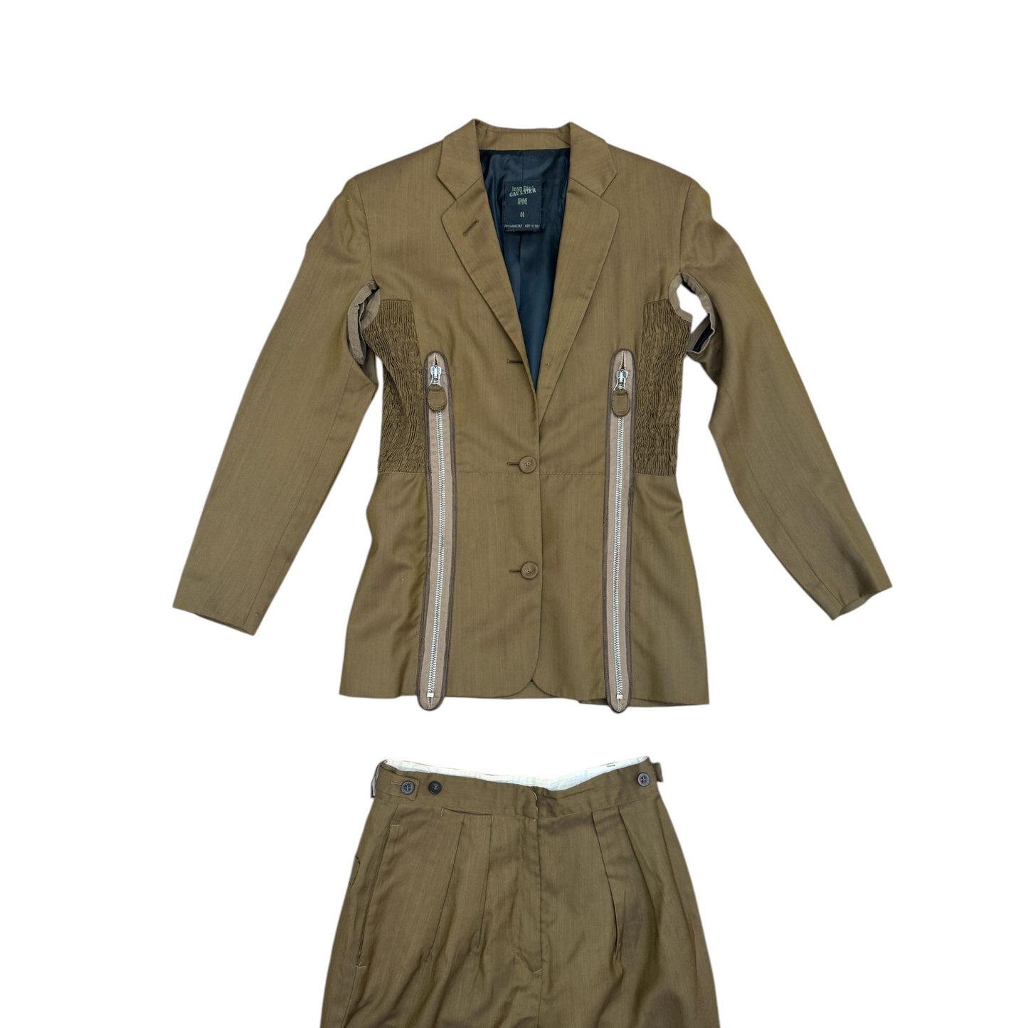 Vintage 1990s Deconstructed Khaki Suit