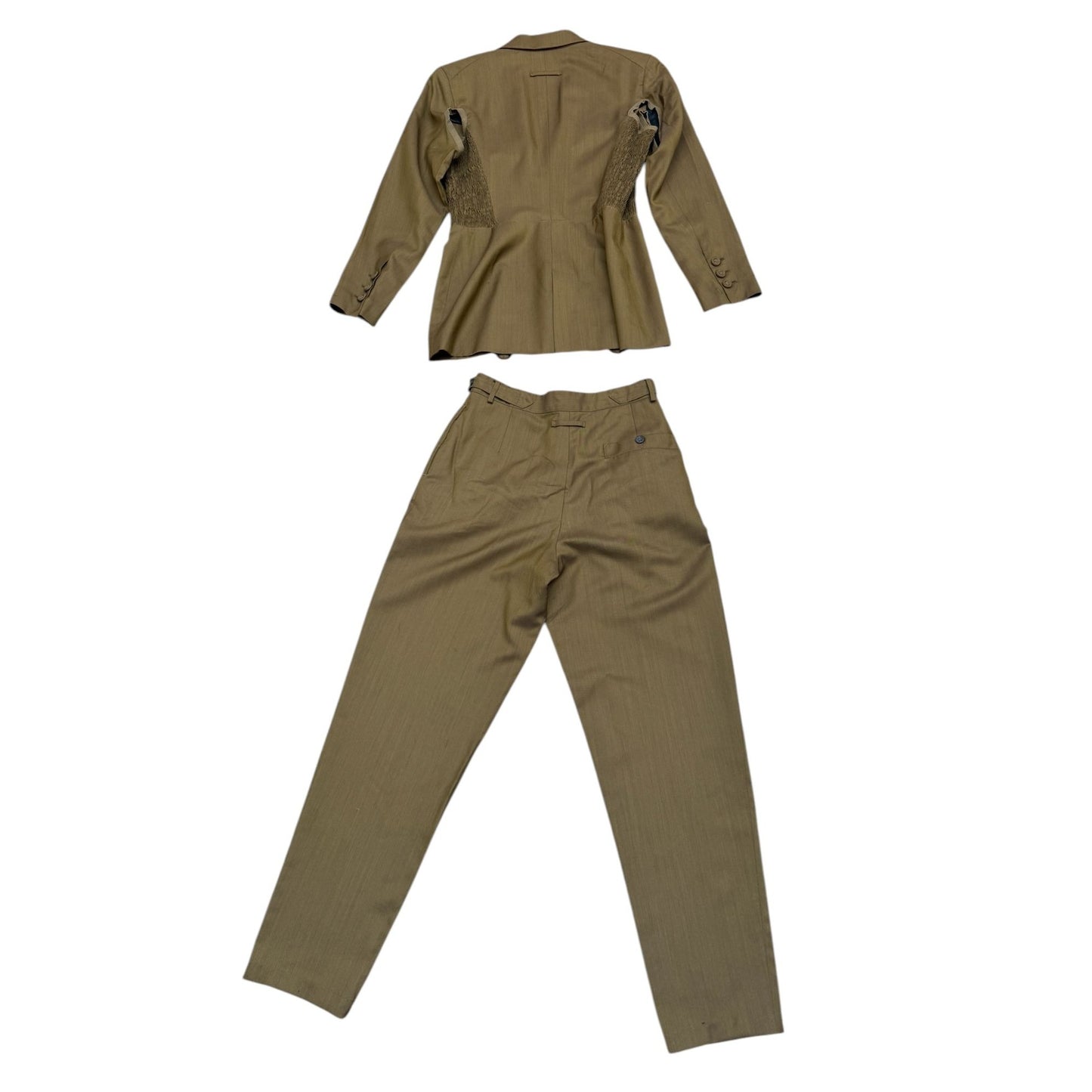 Vintage 1990s Deconstructed Khaki Suit