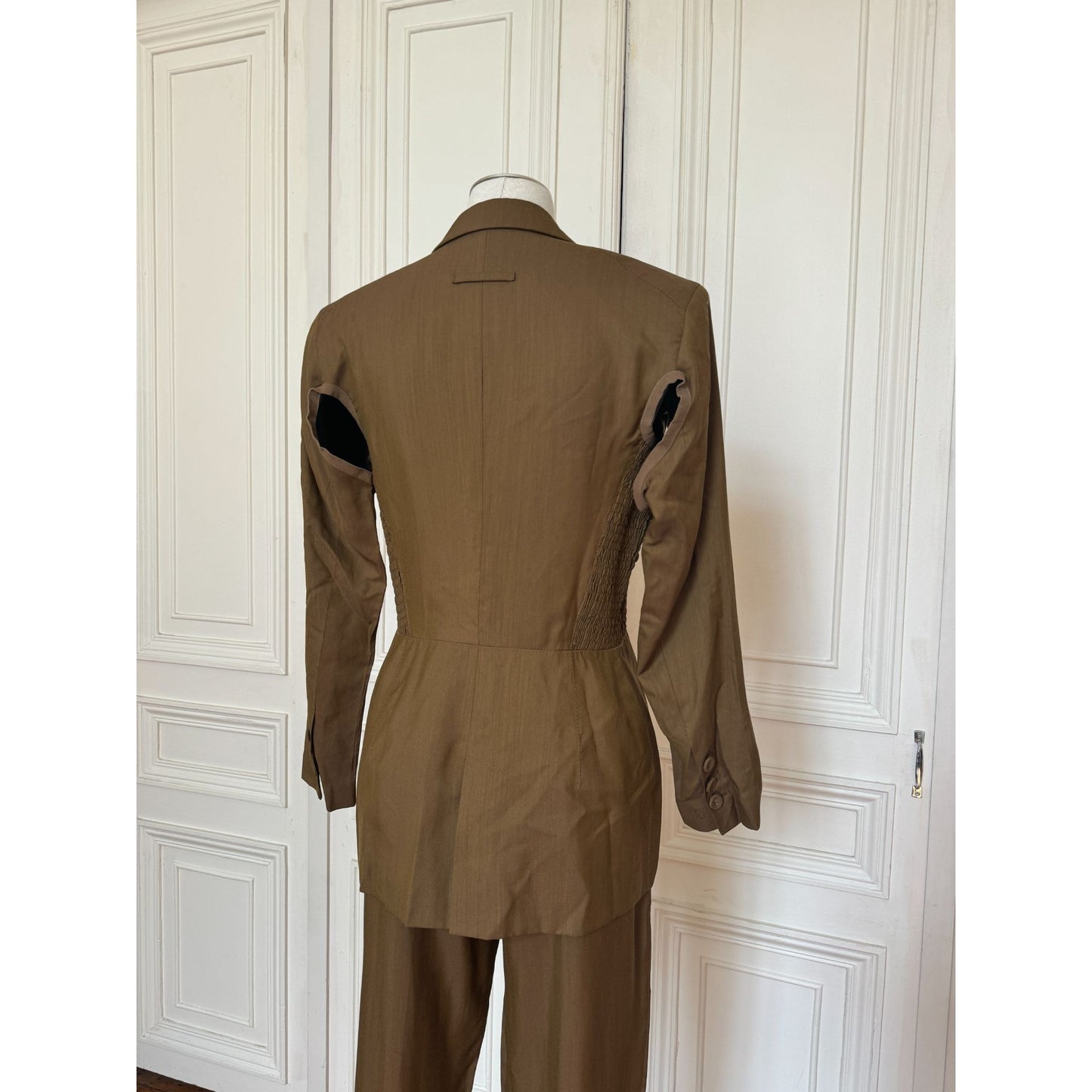 Vintage 1990s Deconstructed Khaki Suit