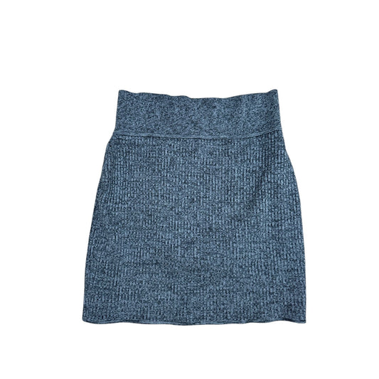 1990s Grey Merino Wool Knit Skirt