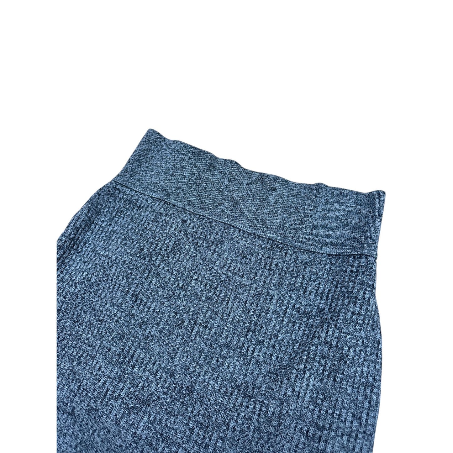 1990s Grey Merino Wool Knit Skirt