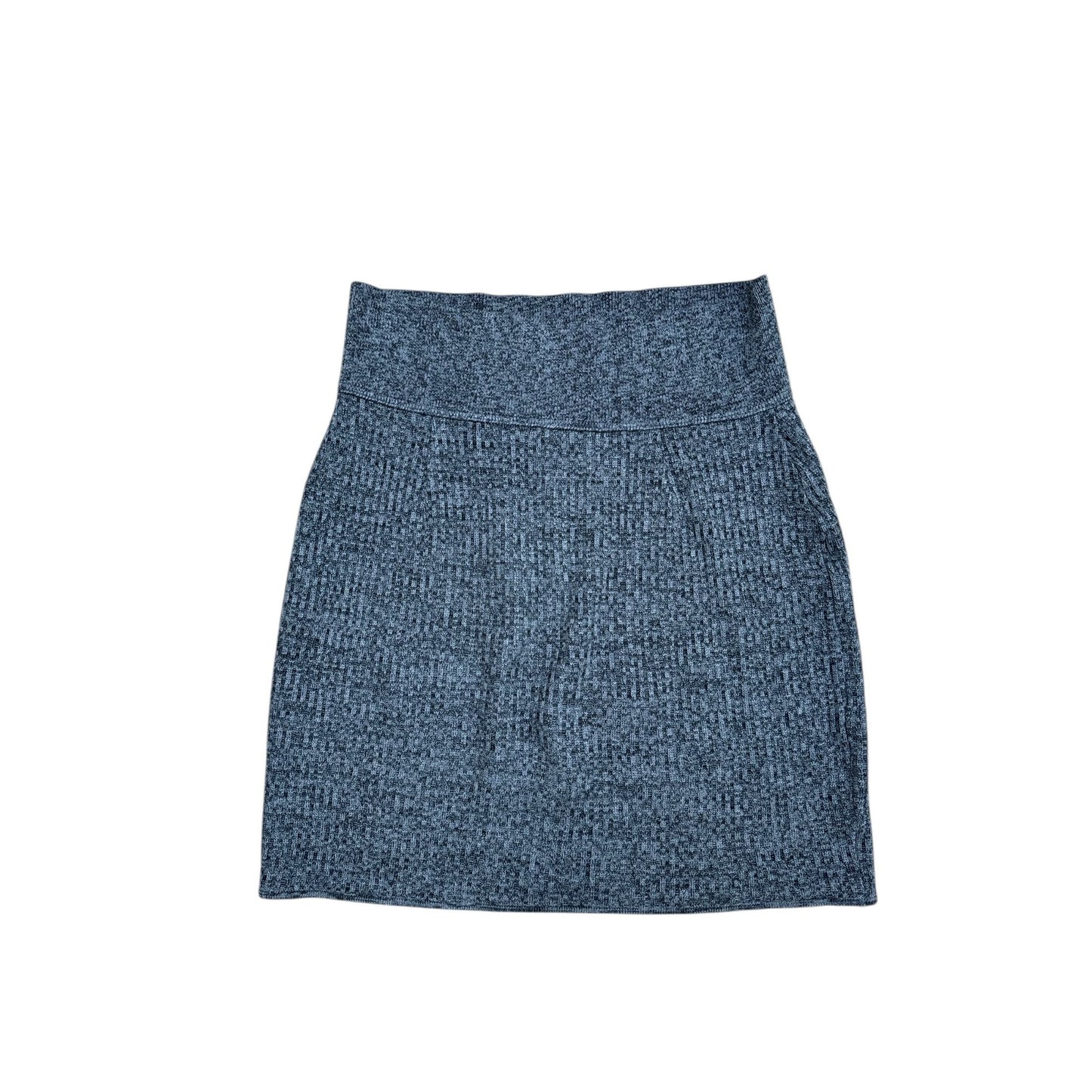 1990s Grey Merino Wool Knit Skirt
