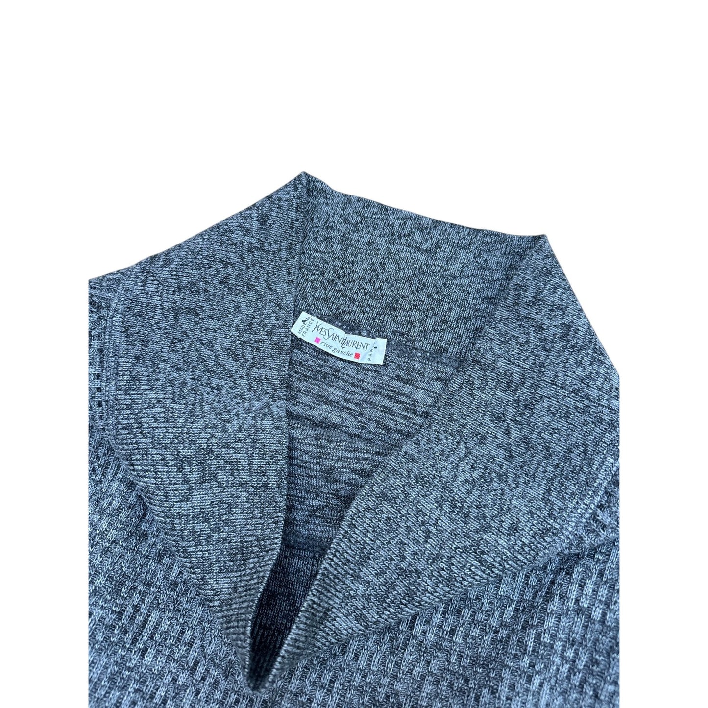 1990s Grey Merino Wool Knit Skirt