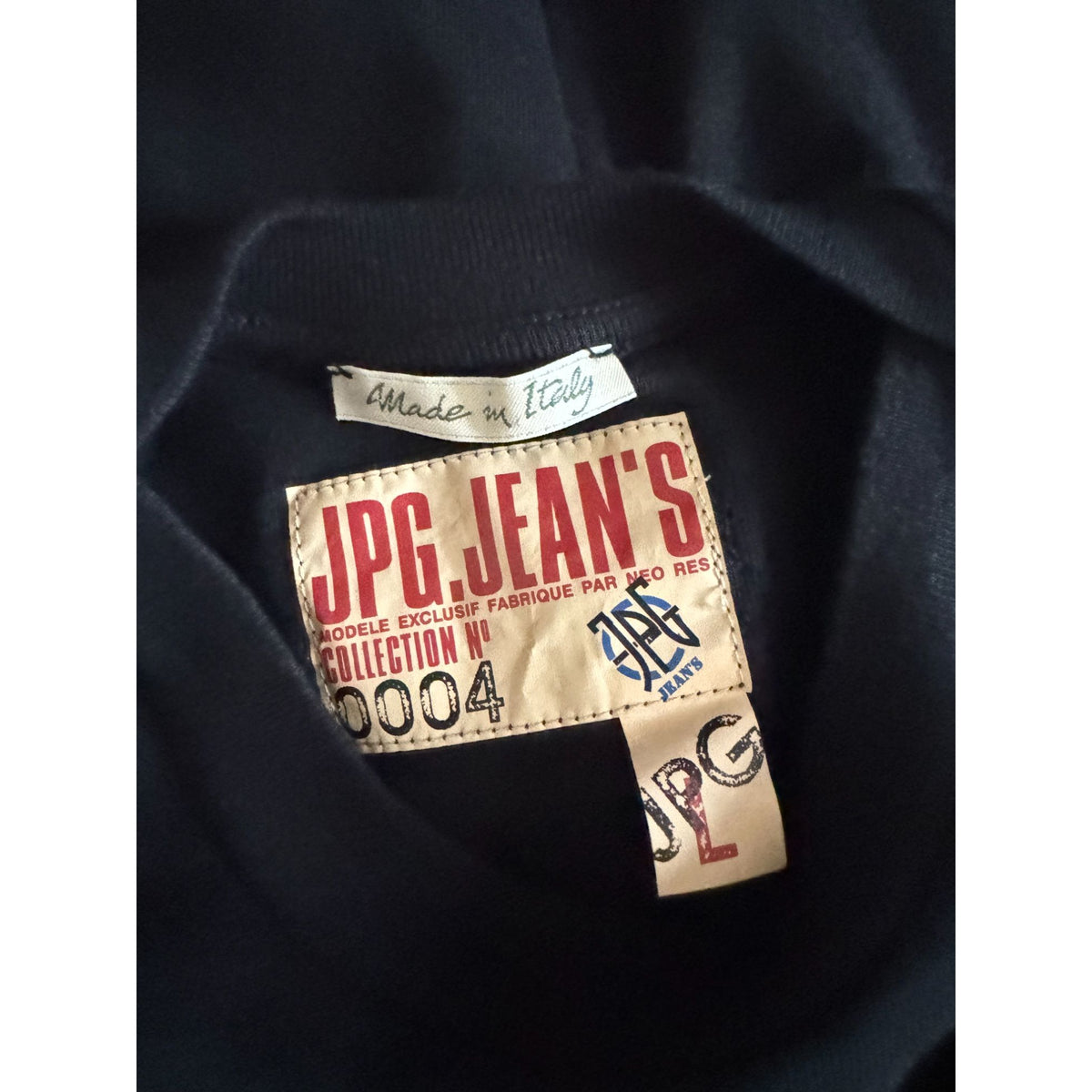 JPG Jeans 1990s Black Graphic Punk Long-Sleeve Top