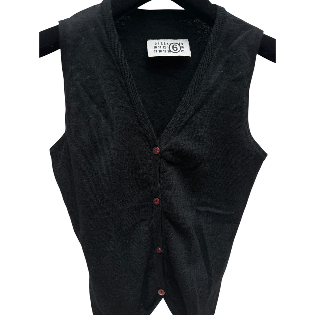 FW 2007 Black Cashmere Wool Black Vest