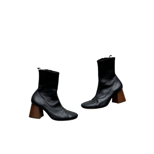 Phoebe Philo Black Soft Leather Socks Heels
