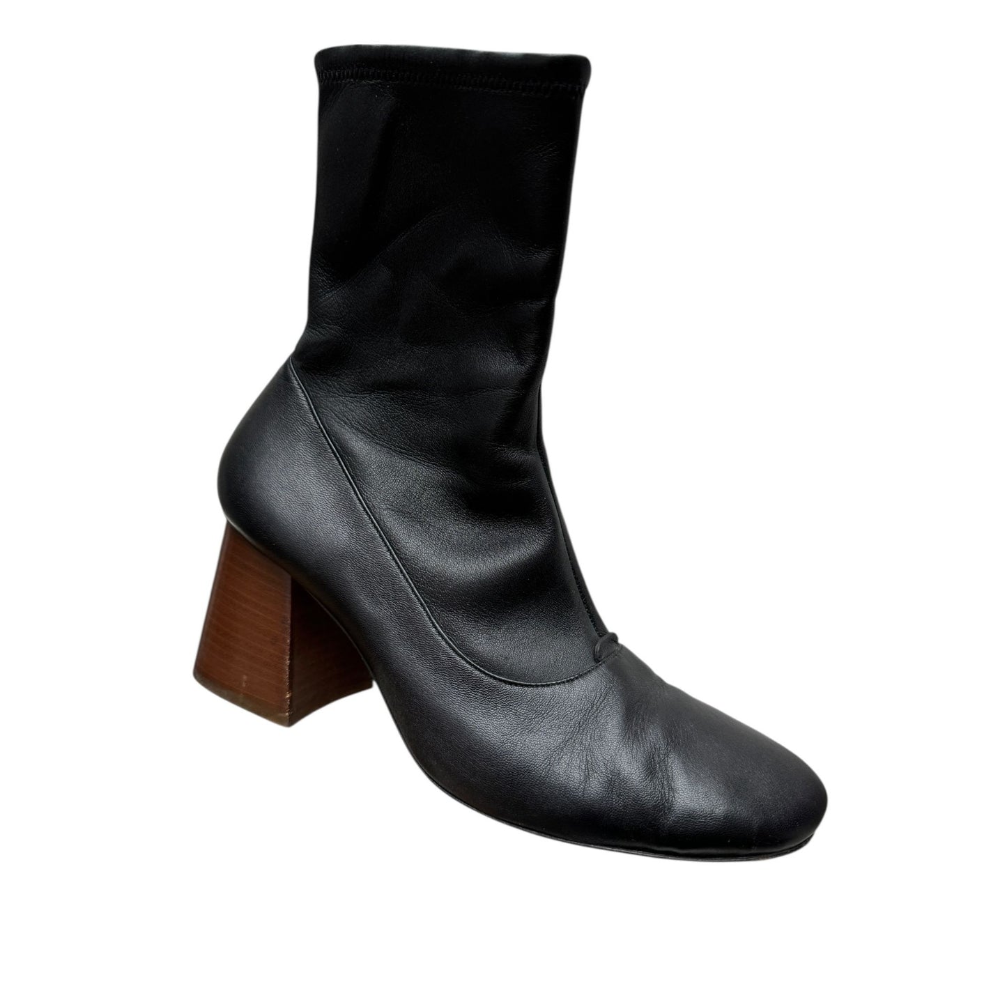 Phoebe Philo Black Soft Leather Socks Heels