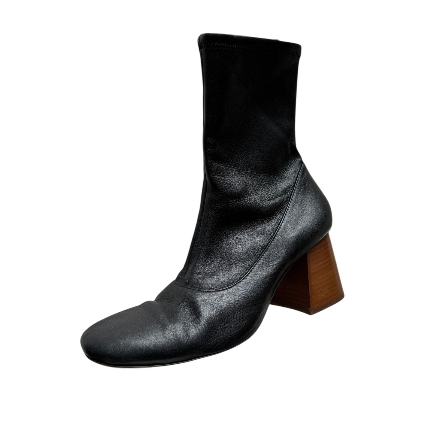 Phoebe Philo Black Soft Leather Socks Heels