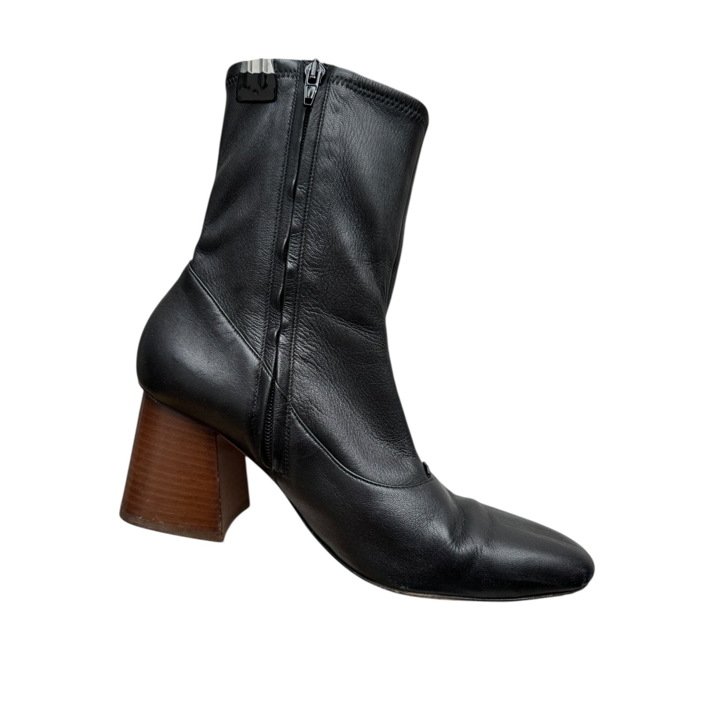 Phoebe Philo Black Soft Leather Socks Heels