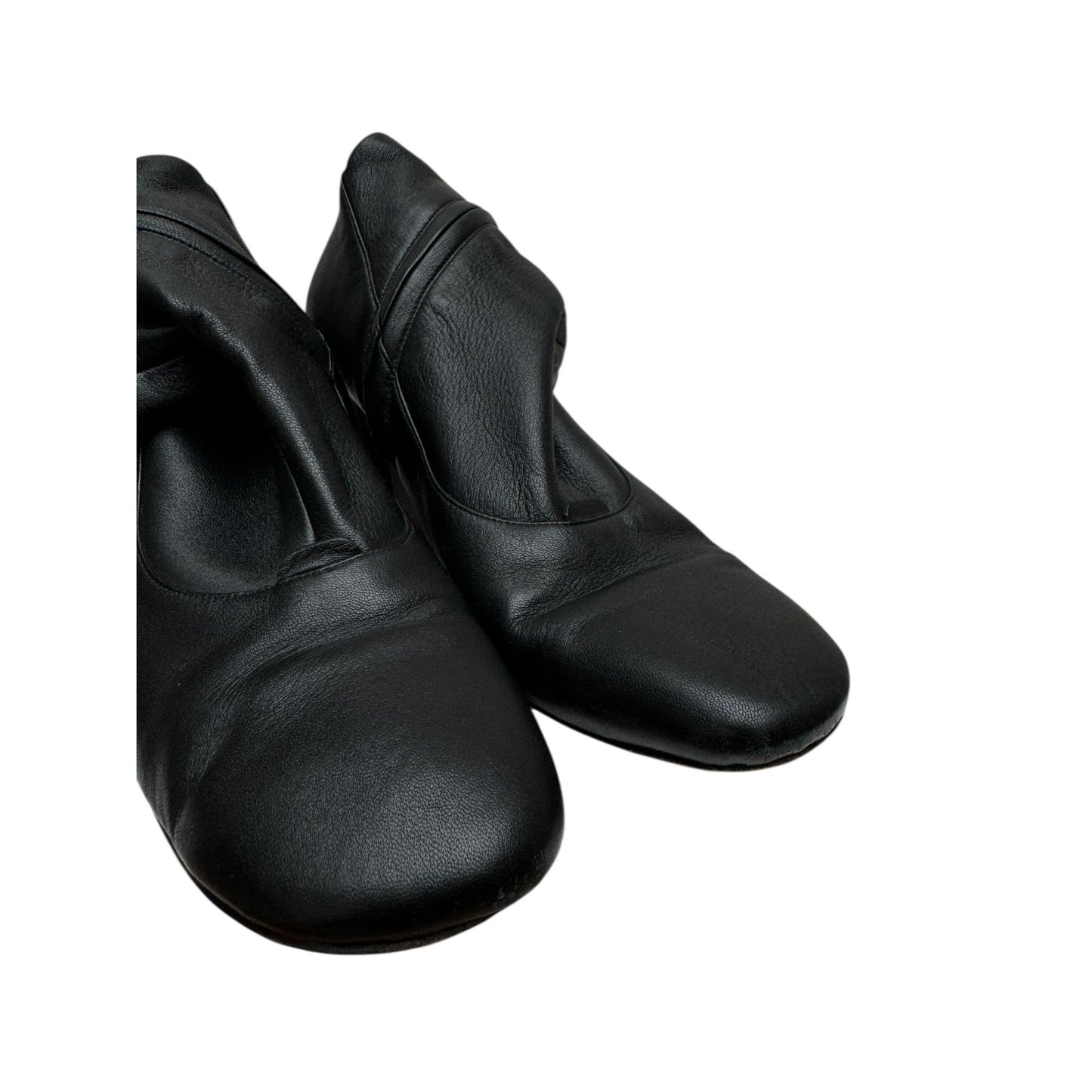 Phoebe Philo Black Soft Leather Socks Heels