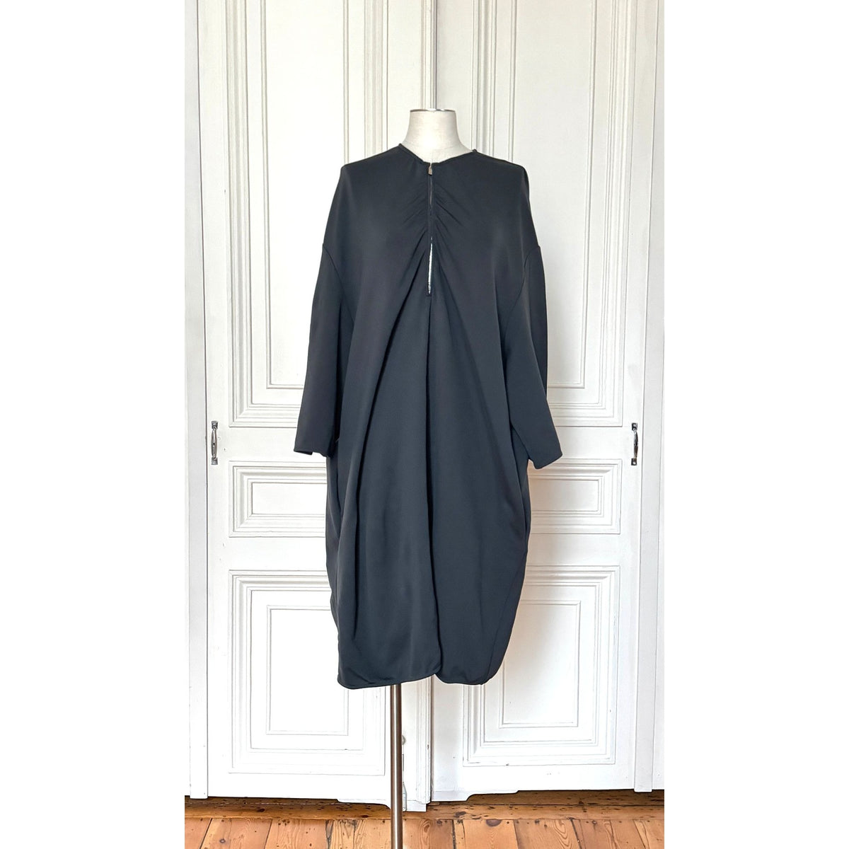 Dark Navy Oversized Technical Jersey Dress