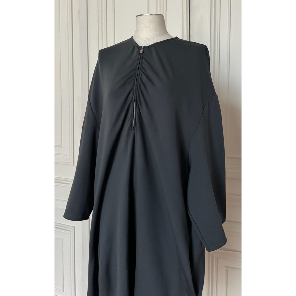 Dark Navy Oversized Technical Jersey Dress