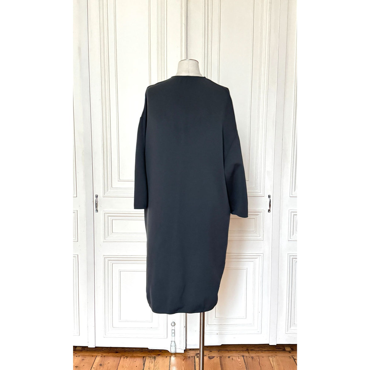 Dark Navy Oversized Technical Jersey Dress
