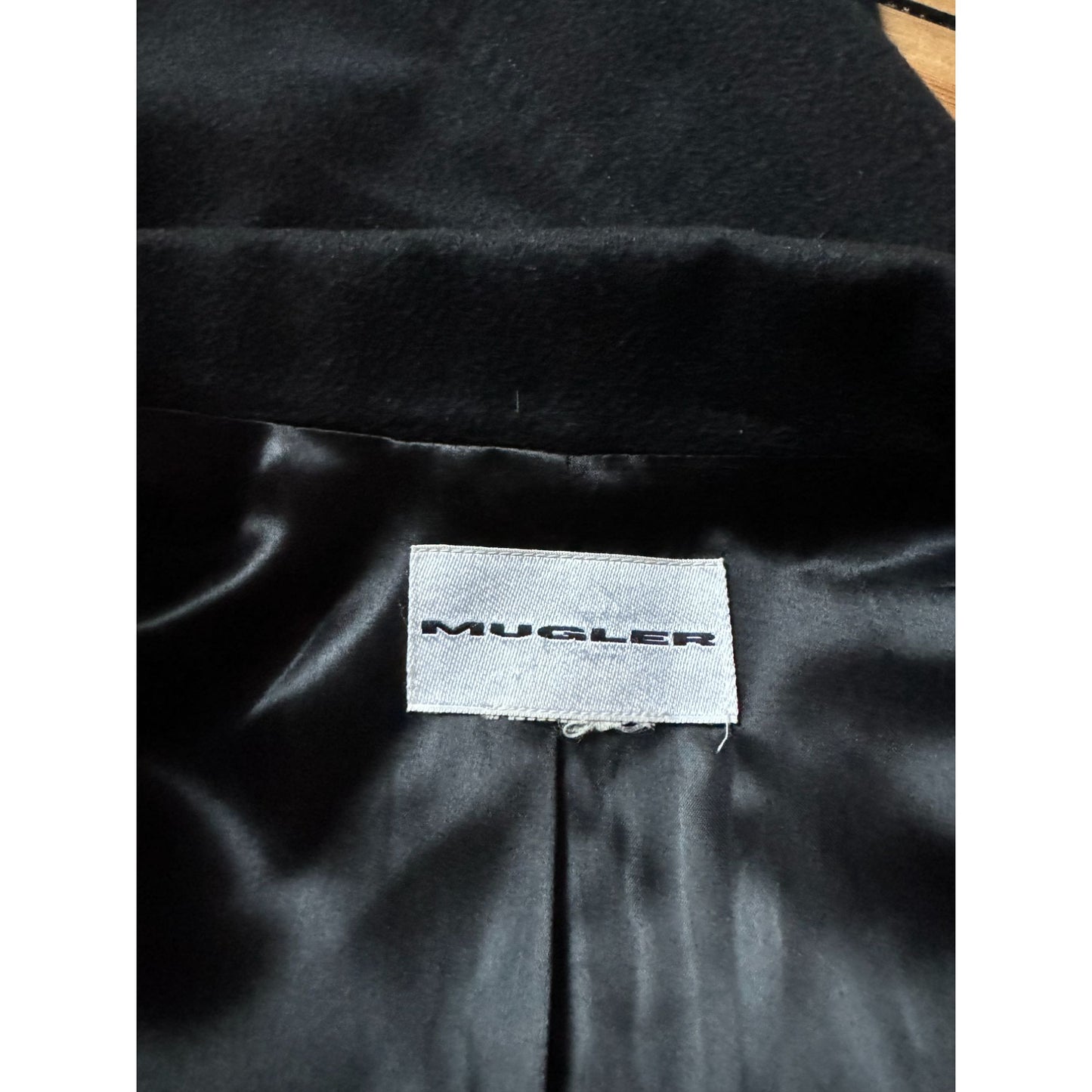 Vintage Black Wool Cashmere Angora Coat 