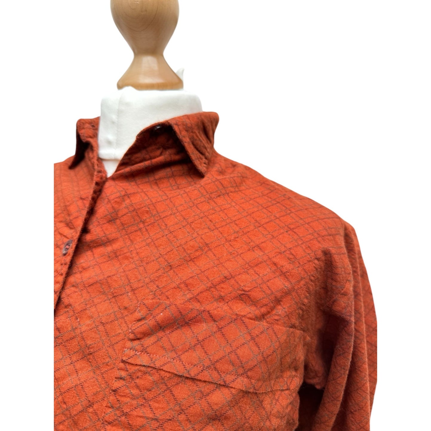 1970s Checkered Flannel Shirt Size 34 / XS