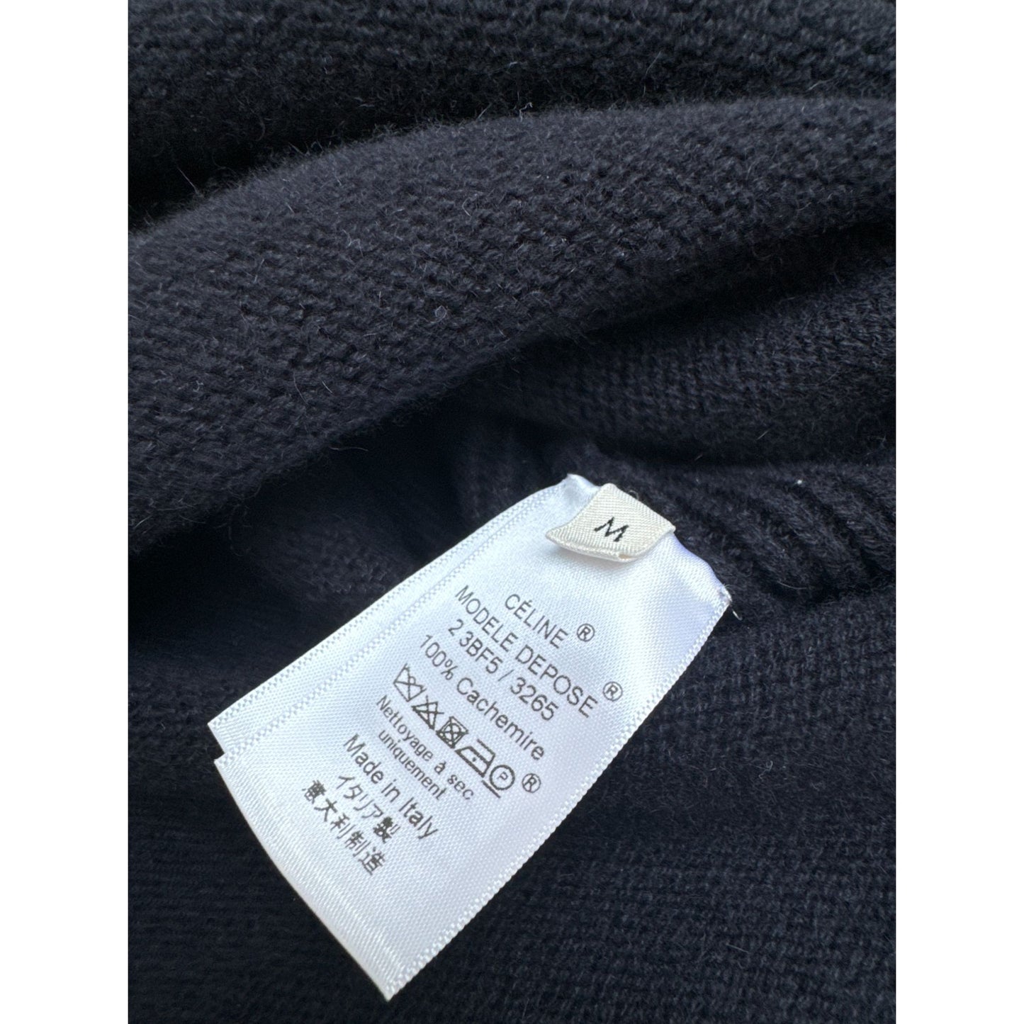 Phoebe Philo Navy Cashmere Rollneck Sweater 