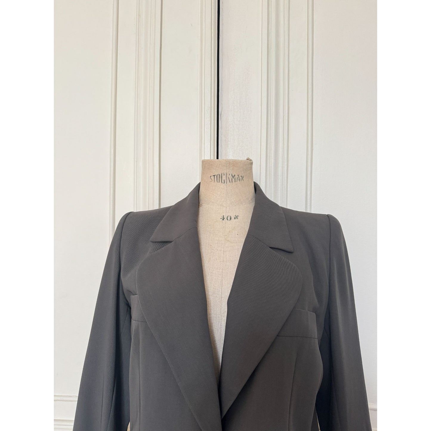 Grey Wool Blazer Jacket