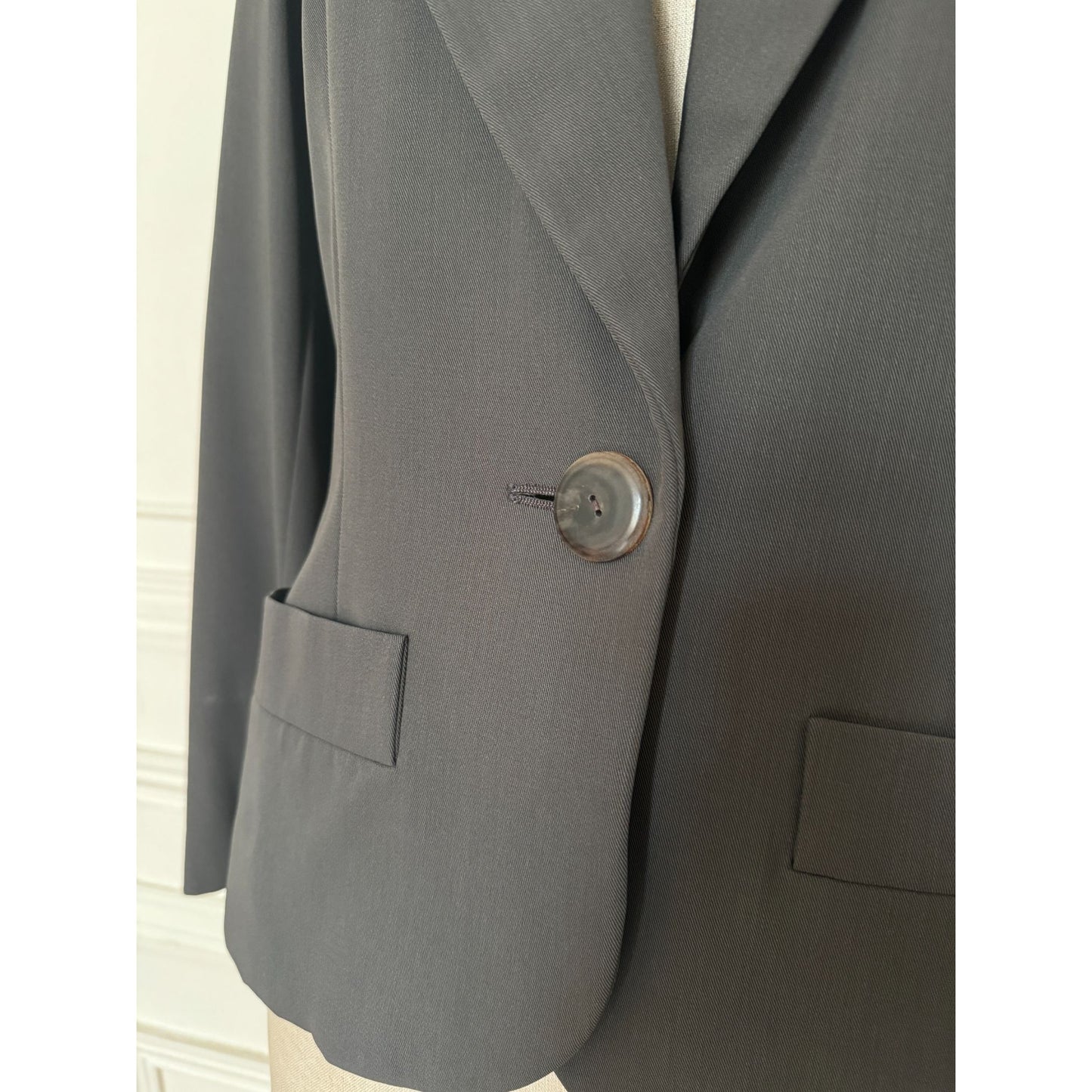 Grey Wool Blazer Jacket