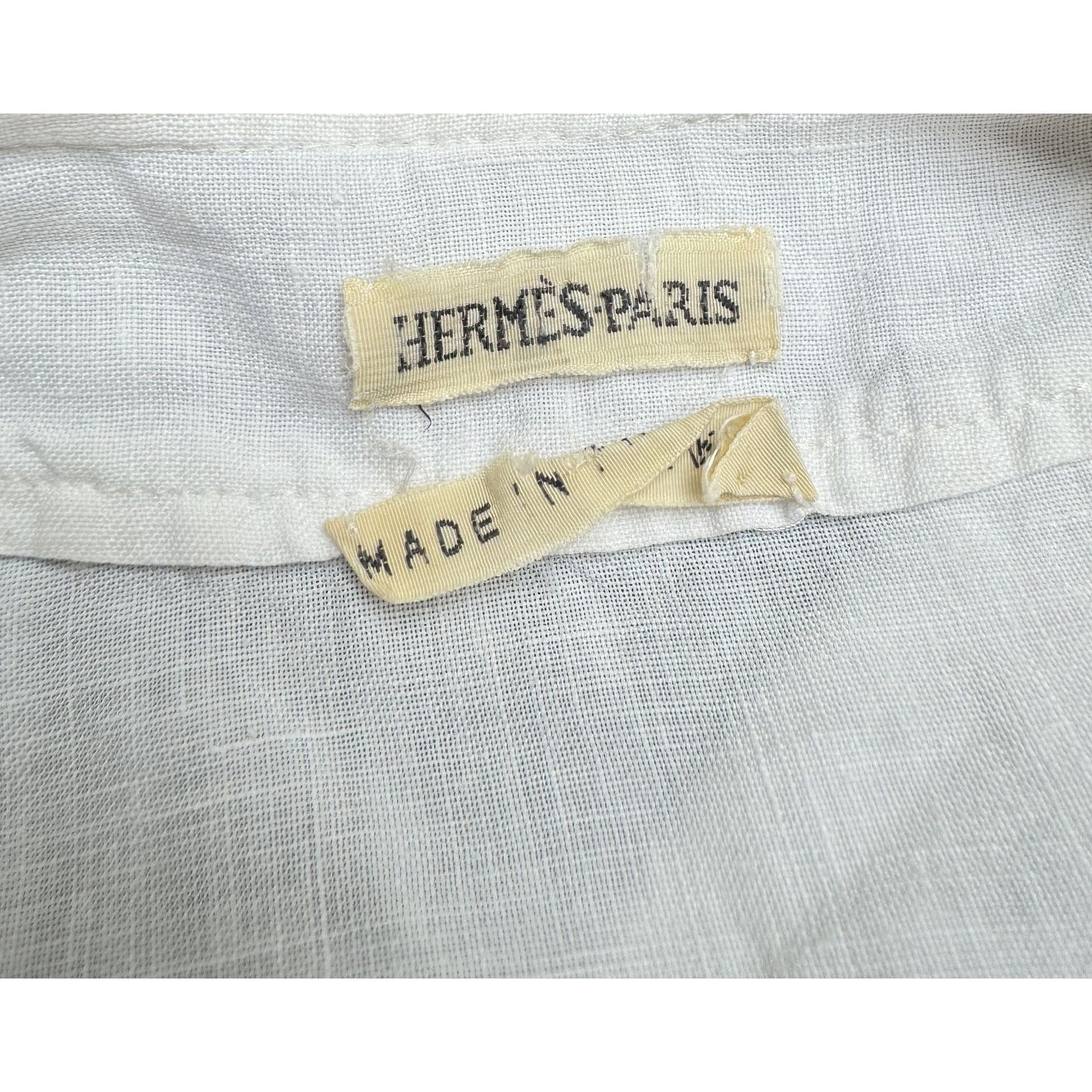 White Linen Sleeveless Shirt 