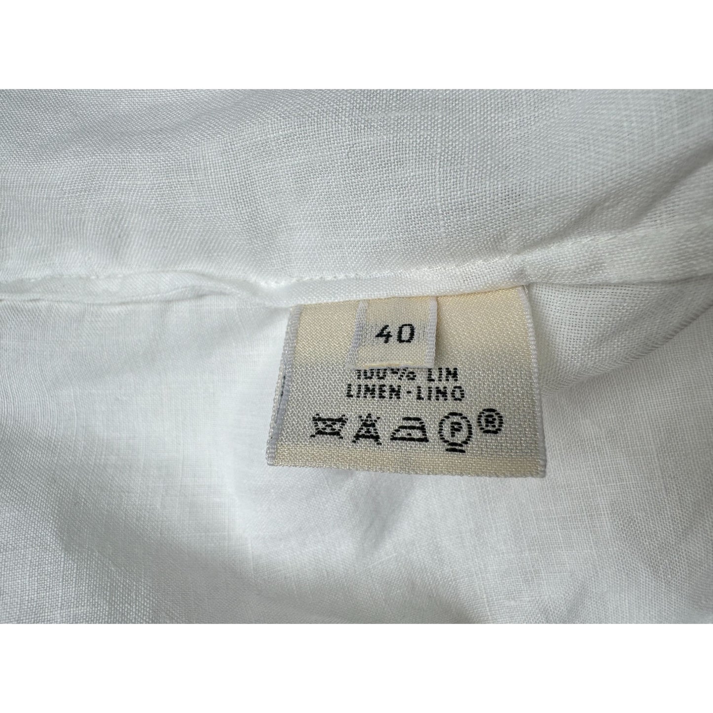 White Linen Sleeveless Shirt 