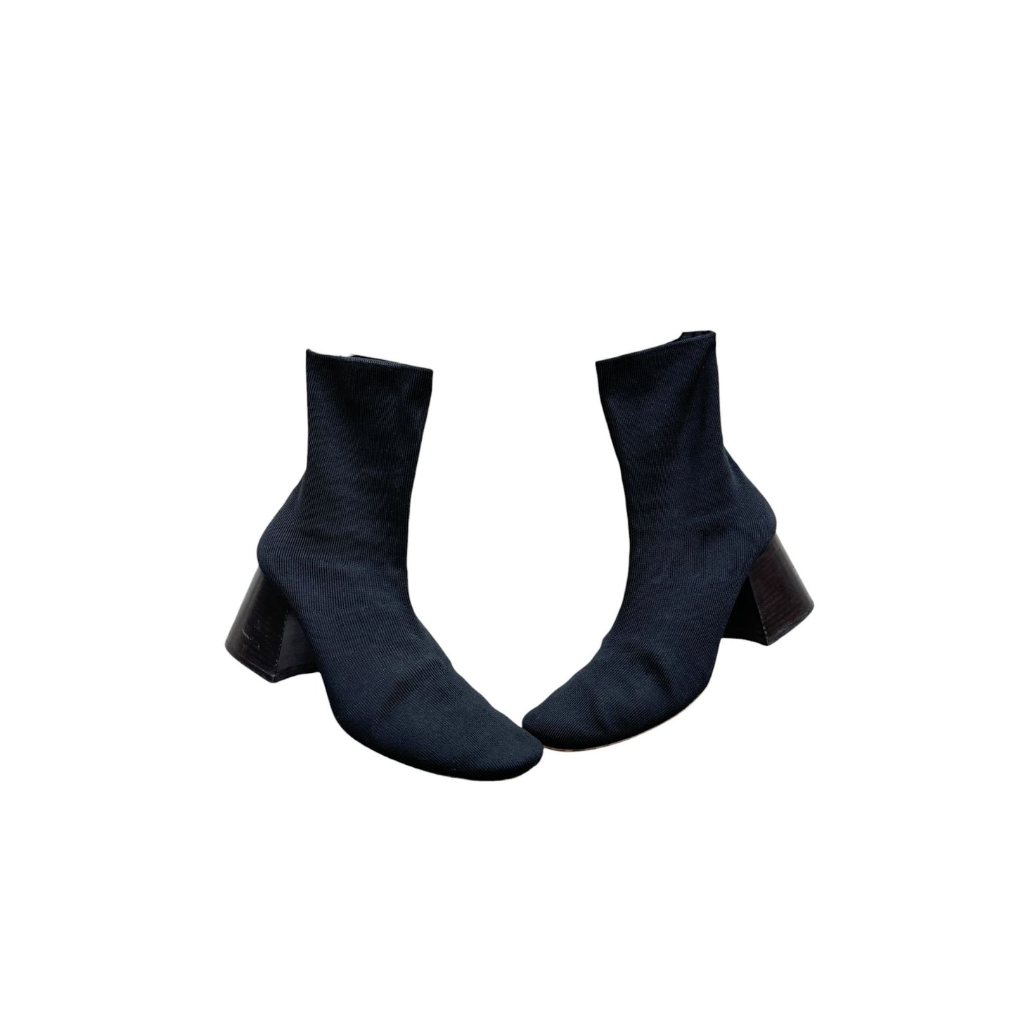 Phoebe Philo Black Knit Sock Ankle Boots