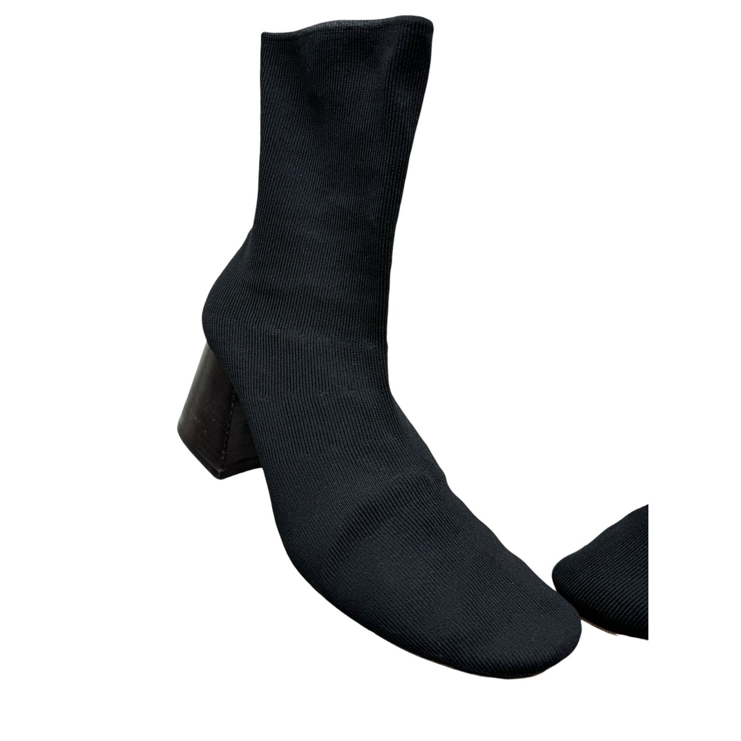 Phoebe Philo Black Knit Sock Ankle Boots