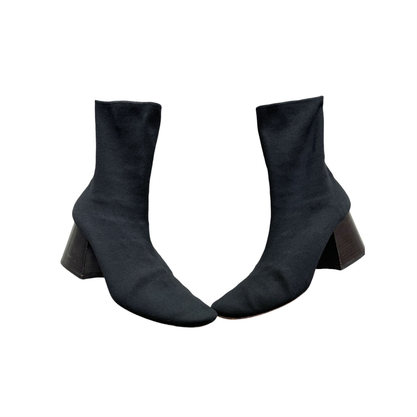 Phoebe Philo Black Knit Sock Ankle Boots