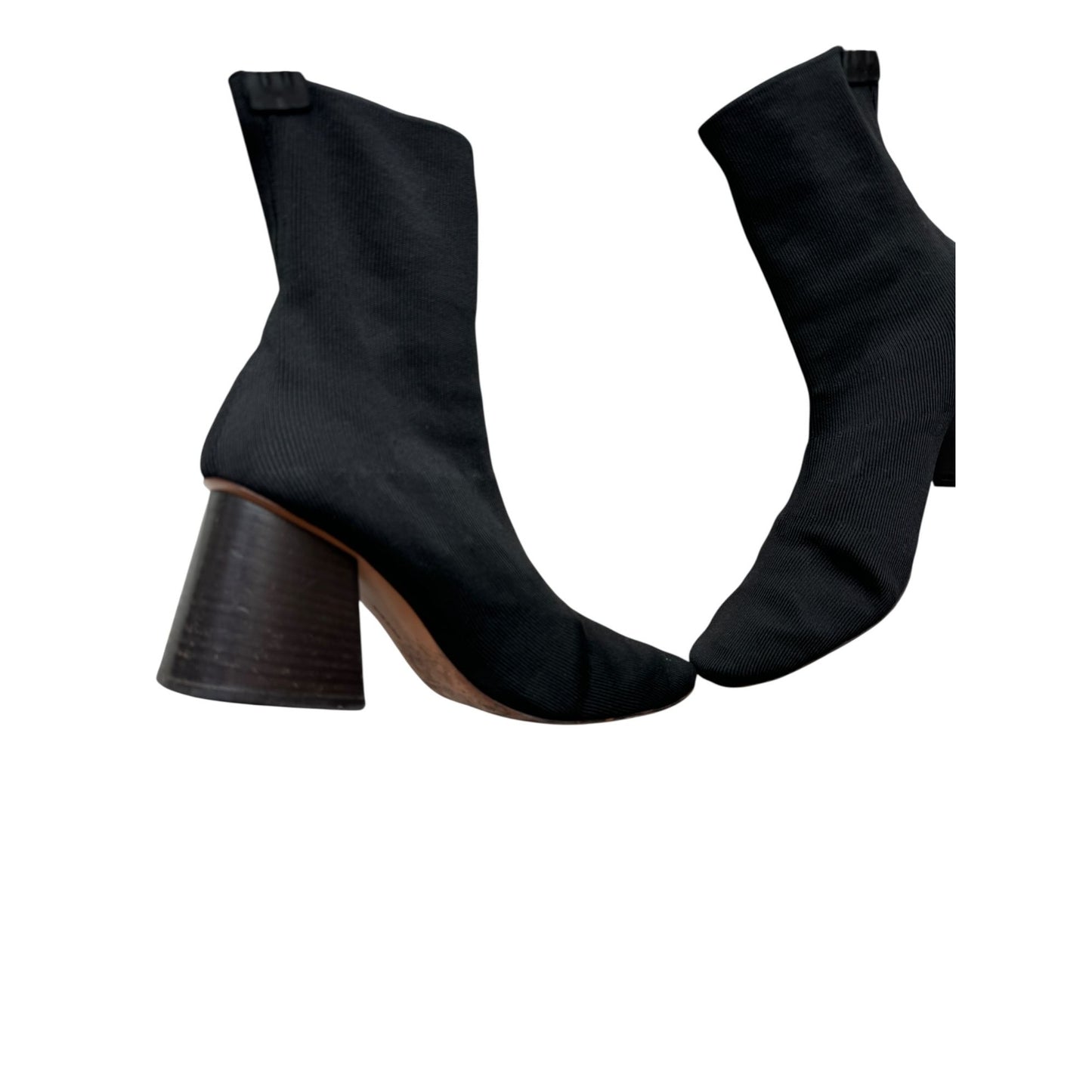 Phoebe Philo Black Knit Sock Ankle Boots