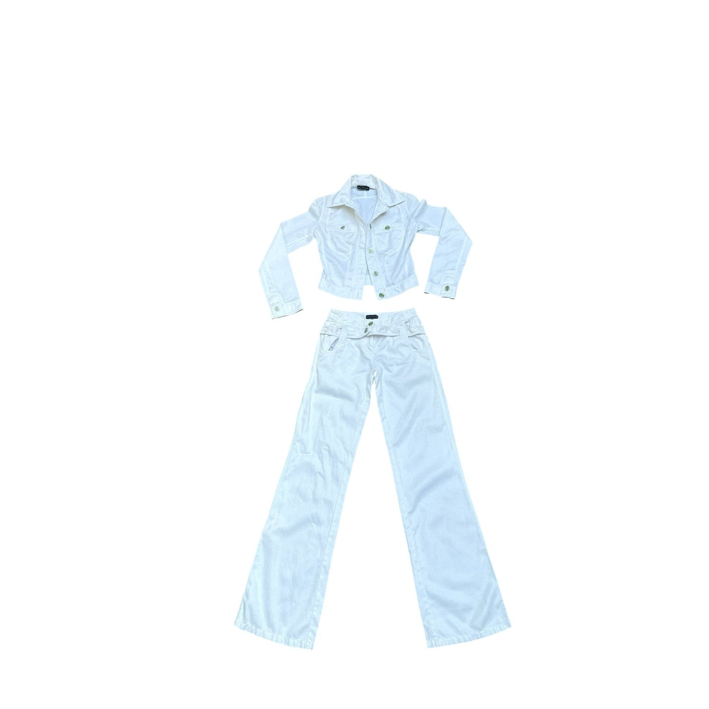 Mugler Vintage White Pants Suit