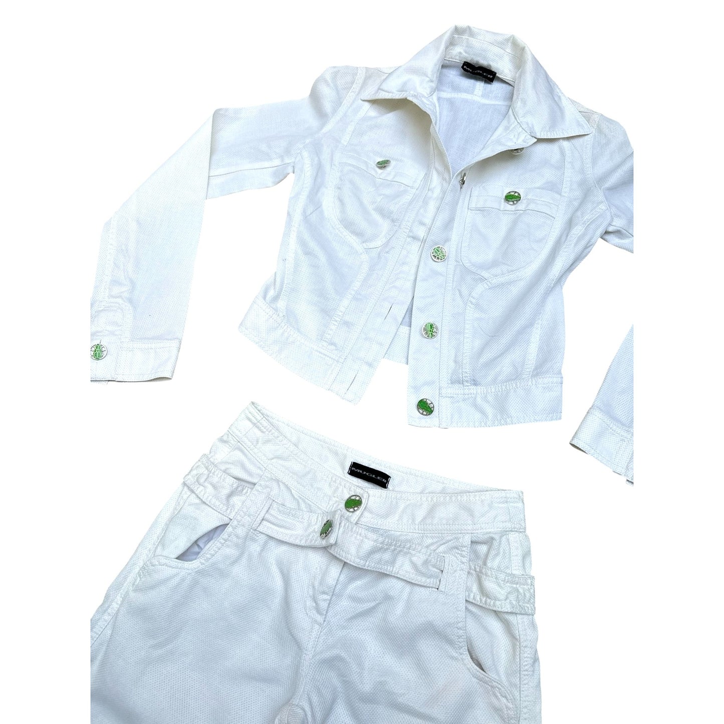 Mugler Vintage White Pants Suit