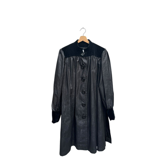 Vintage Black Velvet & Silk Coat