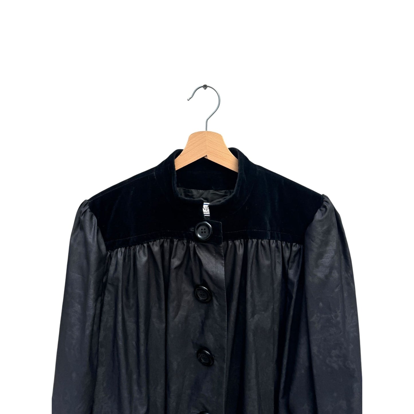 Vintage Black Velvet & Silk Coat
