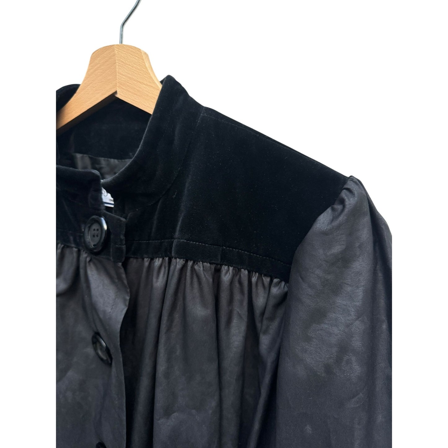 Vintage Black Velvet & Silk Coat