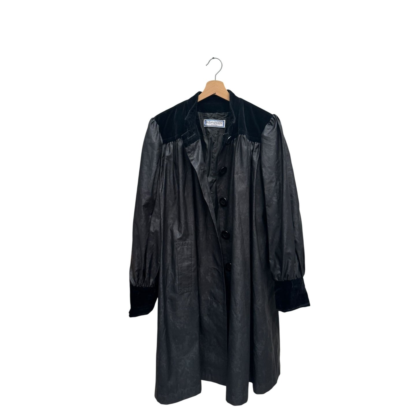 Vintage Black Velvet & Silk Coat