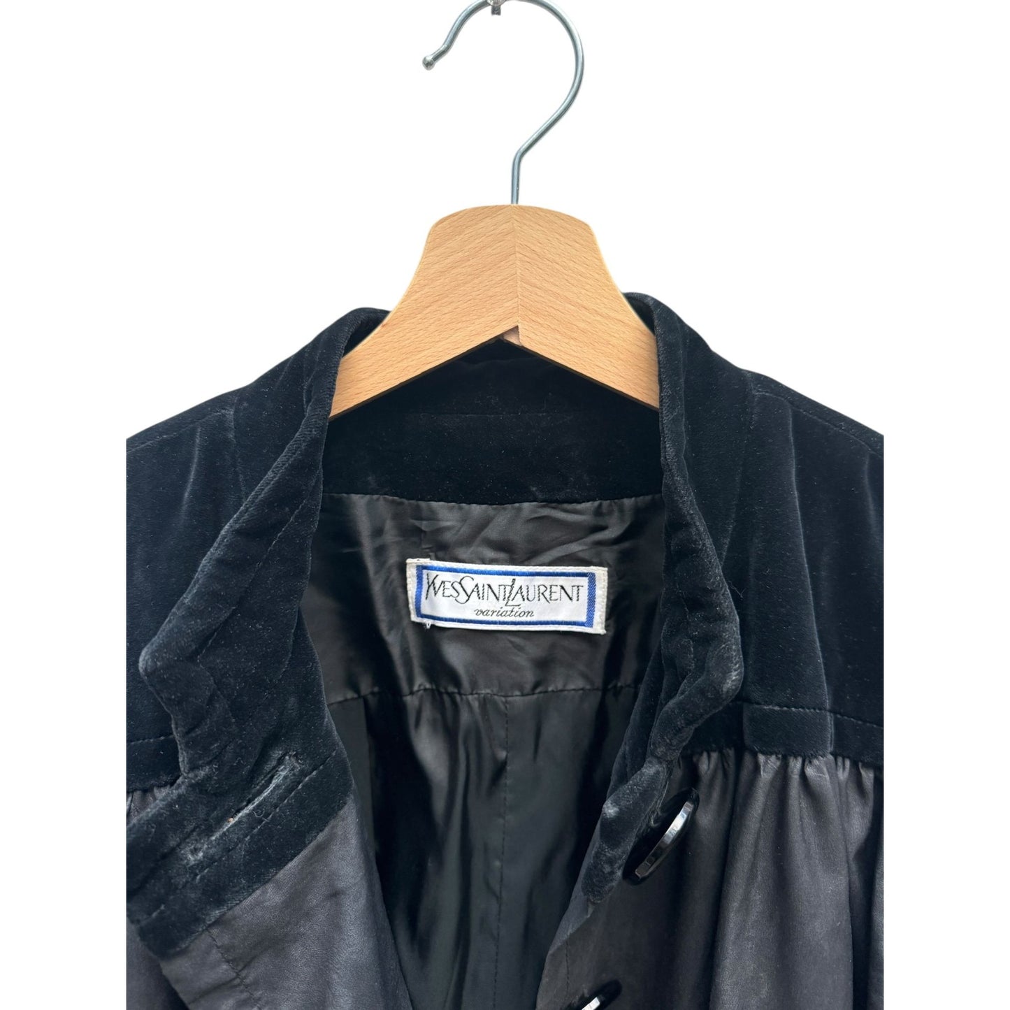Vintage Black Velvet & Silk Coat