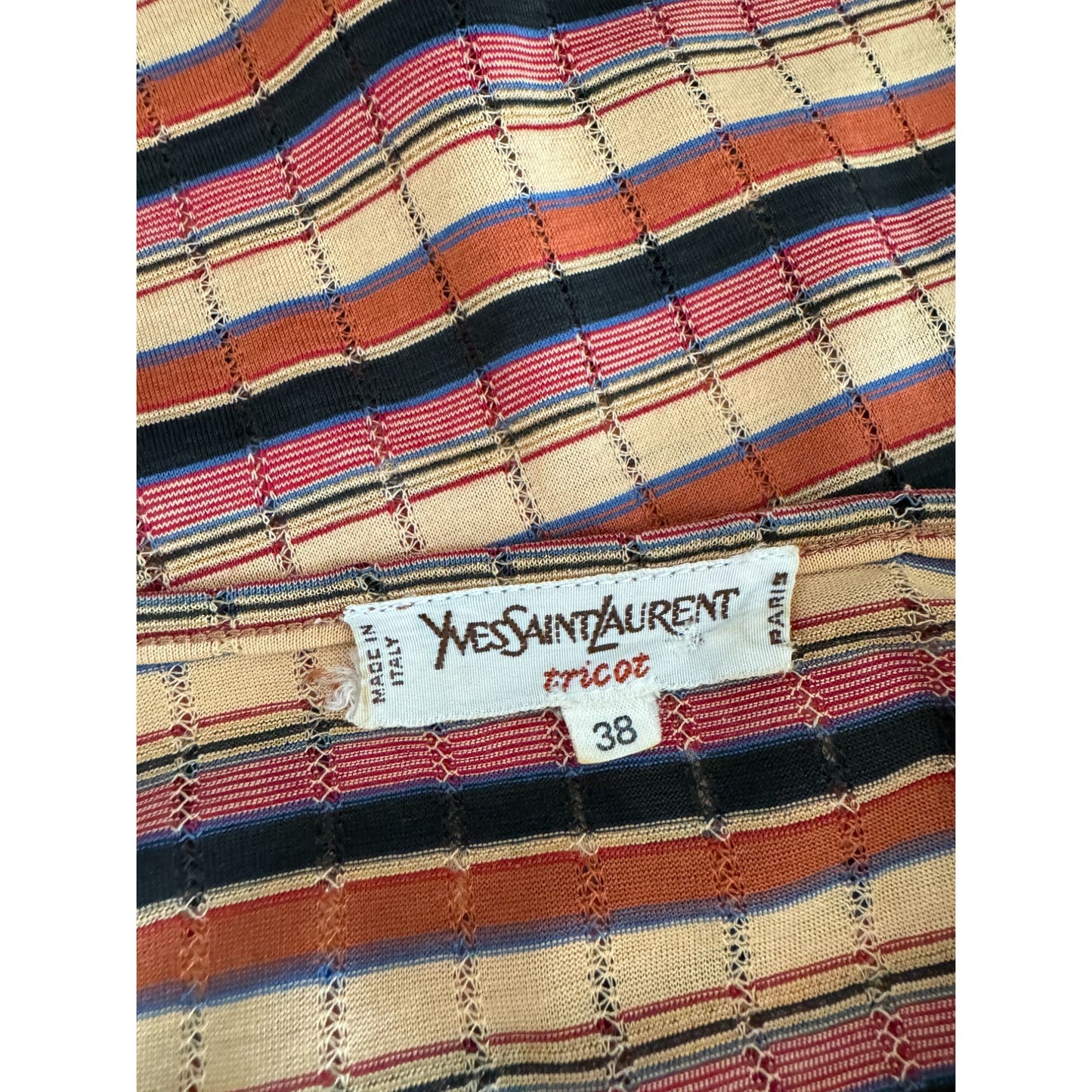 Striped Cotton &amp; Lurex Top 