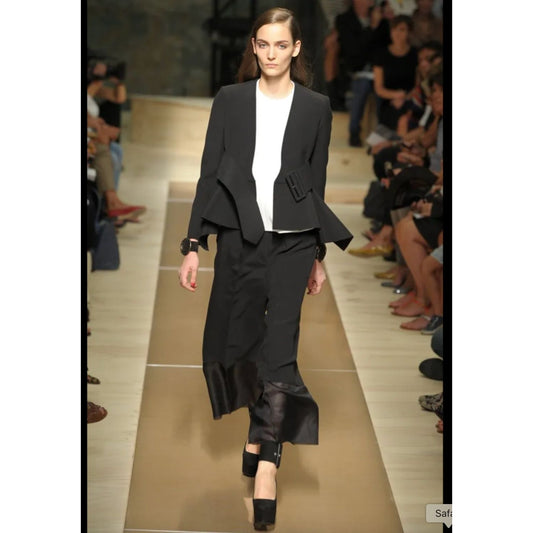 Phoebe Philo SS 2012 Black Viscose Silk Insane Jacket