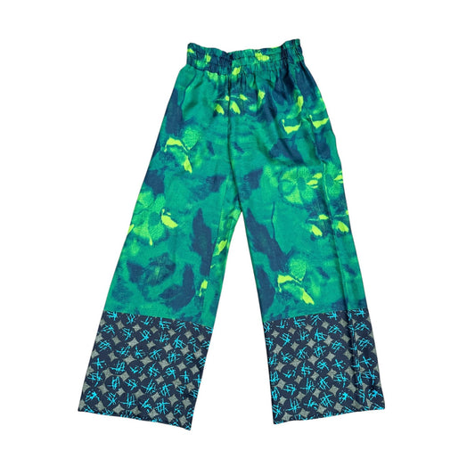 Green Printed Wide Pants 