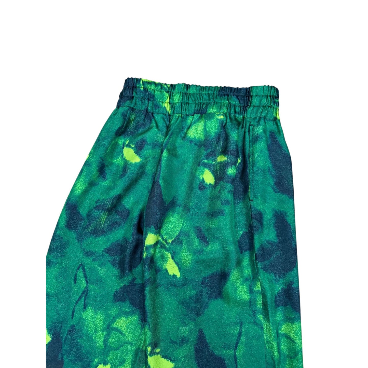 Green Printed Wide Pants 