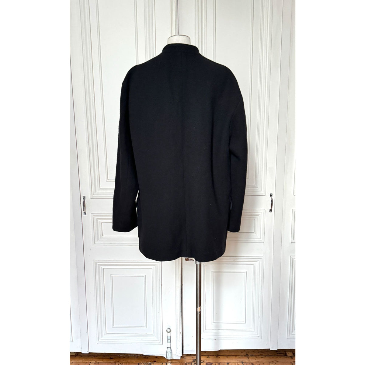 Black Harris Tweed Wool Jacket